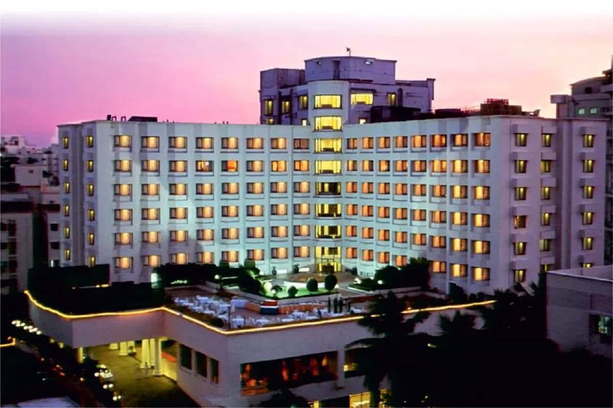 Hotel Katriya, Hyderabad, the venue of the 15th National Council Meet, at dusk